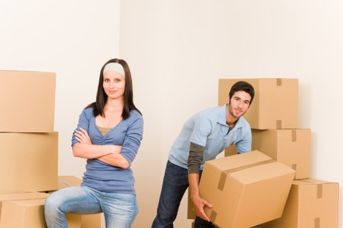 Furniture and business items being moved from a West Kensington premises
